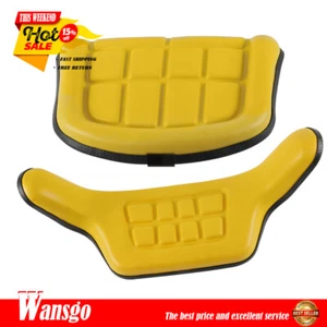 2Pcs Yellow Seat Cushion Set For John Deere 310 310A 310B 401 Backhoe Loader New - Picture 1 of 14