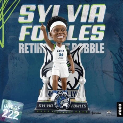 SYLVIA FOWLES Minnesota Lynx / LSU Tigers 2x WNBA Champ Trophy Bobblehead NIB! - Image 1 of 4