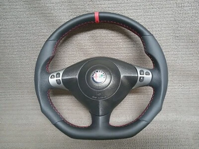 Sport steering wheel Alfa Romeo 147 GT GTA GTV with airbag new leather cover - Image 1 of 2