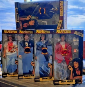 *LOT OF 5* PULP FICTION 13" EXPLICIT TALKING FIGURES *Jules Vincent Jimmie Butch - Picture 1 of 6