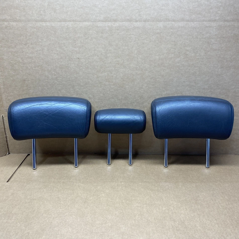 2003-2008 Infiniti FX35 FX45 Rear Seat Headrests Set of 3 Leather OEM Head Rest  - Image 1 of 4