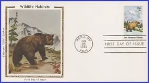 USA4 #1923 U/A COLORANO SILK FDC Grizzly Bear - Imagen 1 de 1