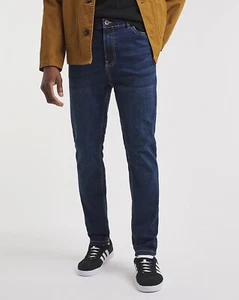 Jacamo Darkwash Skinny Fit Stretch Jeans Blue 54s W54 L30 Made Recycled Plastics - Picture 1 of 5
