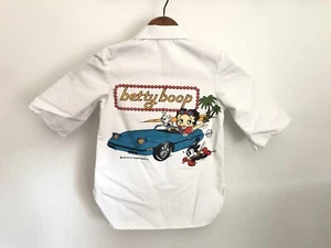 VTG 80s 90s Kids Betty Boop Convertible Button Up Shirt Medium - Picture 1 of 11