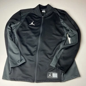 Michael Jordan Black Grey Zip Up Sweatshirt L Polyester Gently Used - Picture 1 of 6