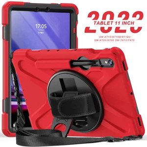 For Samsung Galaxy Tab S9 Ultra S9 FE A9+ Rotating Shockproof Carry Tablet Case - Picture 1 of 86