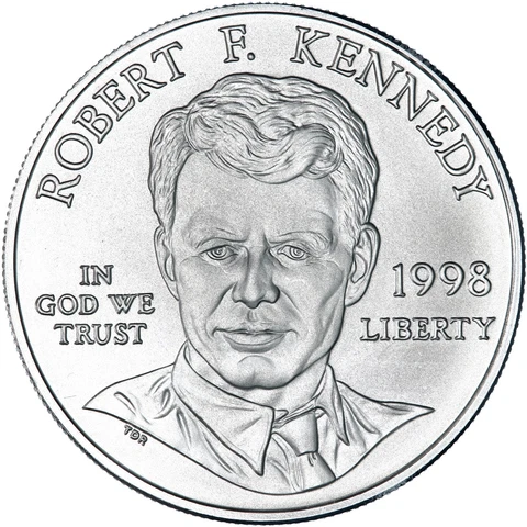 1998 S Robert F Kennedy BU Commem 90% Silver Dollar US Coin See Pics W440 Cover