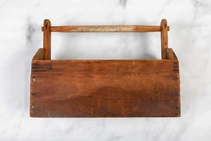 Rustic Farmhouse Wood Tool Box, 19"X 8.5"X 16" - Picture 1 of 7