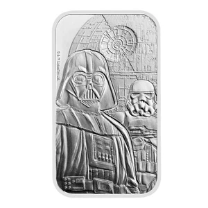 Lingotes de plata Star Wars™ Dark Side 1 oz 999.9 soldados en lámina original - Imagen 1 de 9