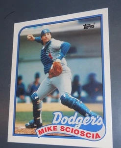 MLB MIKE SCIOSCIA LOS ANGELES DODGERS 1989 TOPPS 755 CARD FOLDER 9.5" X 11.75" - Picture 1 of 3
