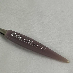 Colorado Souvenir Löffel 4,5" lila Griff Edelstahl Japan - Bild 1 von 4