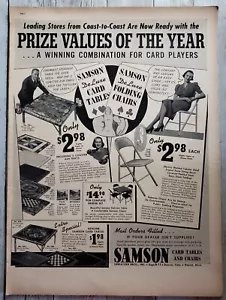 1939 Samson Card Tables & Chairs Winning Combination For Card Players - Picture 1 of 1