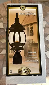 New Old Stock Hampton Bay - Exterior Post Lantern - Black Finish - 809 466 New - Picture 1 of 2