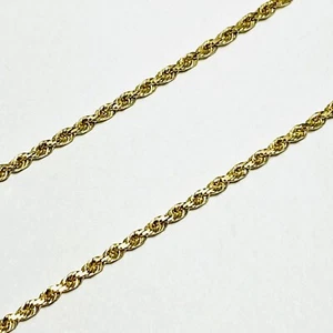 Collar de cadena de cuerda de 18" Bailey, Banks & Biddle oro amarillo 14K de 1,2 mm 3,7 g - Imagen 1 de 8
