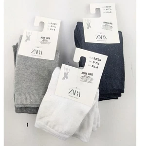Pacchetto calzini Zara Crew blu navy bianco e grigio 9 paia misura scarpa bambino 6-7,5  - Foto 1 di 4