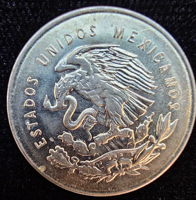 México 1950 25 centavos .300 plata AU KM 443 (A196) Foto 1 de 2