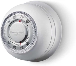 Honeywell Round Heat Only Manual Thermostat - Elegant Design & Accurate Control - Foto 1 di 14