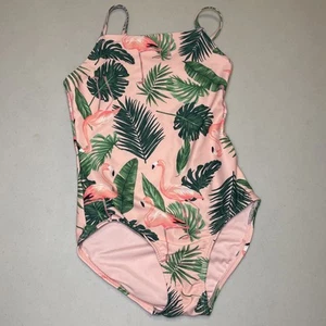Old Navy One Piece Swimsuit - M (8) Youth - Flamingo Fun - Worn Once - Picture 1 of 4