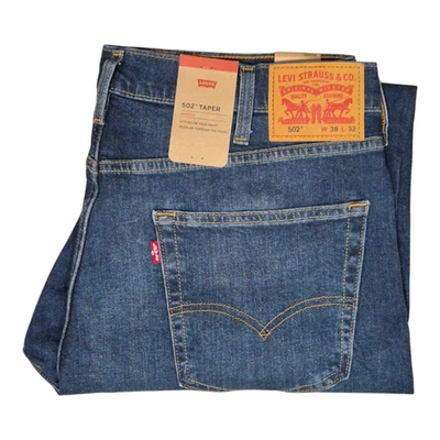 Levi's 502 Slim Fit Mens Stretchable Jeans (BLUE / BLACK) - CHRISTMAS SALE PRICE - Image 1 of 4