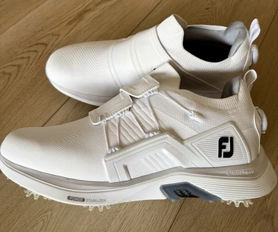 NEW FootJoy Hyperflex Carbon BOA Stratofoam Men's Spiked Golf Shoe, White 10.5 - Image 1 of 4