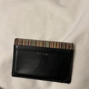 Paul Smith Wallet Black Leather Cardholder Wallet. Stripes - Picture 1 of 4