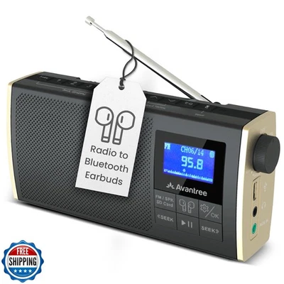 Avantree Soundbyte T - Radio FM 4 en 1 con Altavoz Bluetooth, Transmisión Inalámbrica Foto 1 de 4