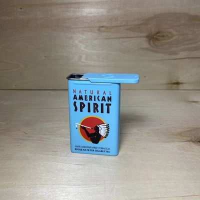 Natural American Spirit Collectors Hinged Cigarette Tin Box 1982-2002 - Image 1 of 4