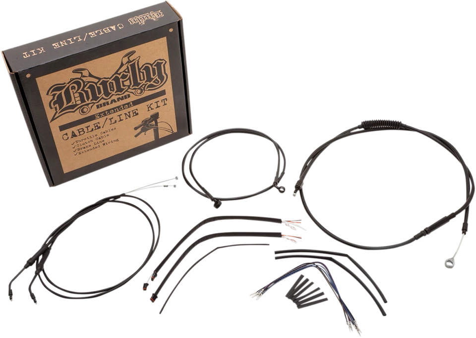 Líneas de cable/freno extendidas Burly Black 16" Ape Hanger 2014+ Sportster B30-1108 Foto 1 de 1