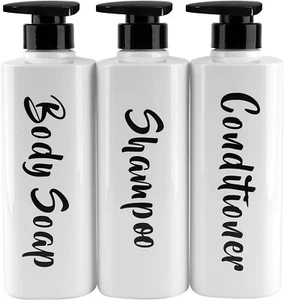 Dispensador de jabón de 500 ml 3 unidades botellas vacías recargables champú recipiente loción - Imagen 1 de 9