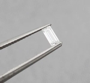 Natural 0.10ct Baguette Cut Loose Diamond - Picture 1 of 4