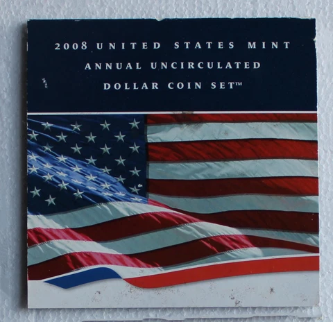 2008 US Mint Annual Uncirculated Dollar Coin Set Philadelphia Mint Cover
