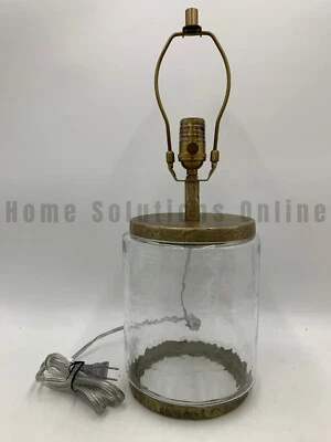 Pottery Barn Dalton Recycled Glass Table Lamp Forged Brass Small 20" H #X706 - Image 1 of 4