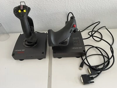 SAITEK X35T & X36F FLIGHT SIMULATOR JOYSTICK & THROTTLE CONTROLLER - Image 1 of 4