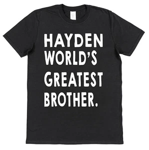 Personalised Worlds Greatest Brother T-Shirt Father's Day Gift Any Name - Picture 1 of 2