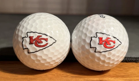 Kansas City Chiefs Golf Balls Lot Of 2 NFL Team Logo Football 🔥🔥 Cover