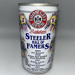 Vintage Iron City Beer Pittsburgh Steelers Hall Of Famers 12oz Commemorative Can