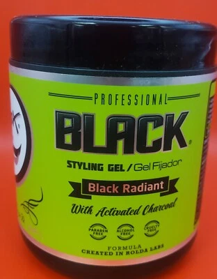 Gel de peinado Rolda negro con carbón activado 35,2 OZ negro radiante  Foto 1 de 2