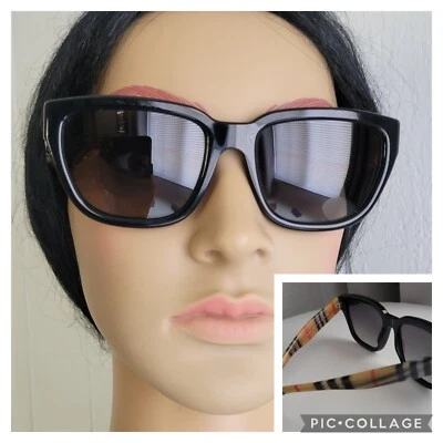 BURBERRY BY14483953 黑色偏光渐变 54 毫米女式太阳镜格子 — 第 1/4 张图片