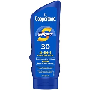 Coppertone Sport 4 in 1 Performance Sonnenschutzlotion LSF 30 - 9,1 Unzen 12/2024 - Bild 1 von 2