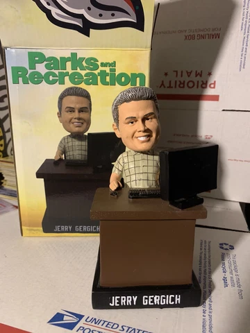 Lehigh Valley Ironpigs Parks & Recreation Jerry Gergich Bobblehead SGA NIB TV Cover