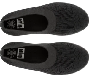 FitFlop Mujer Uberknit Todo NEGRO Bailarina Zapatos Planos NUEVO Elige la talla - Imagen 1 de 11