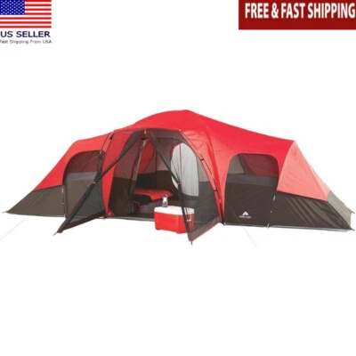 10-Person Family Camping Tent Hiking Cabin Tent Easy Setup Screen Room Divider - Image 1 of 4