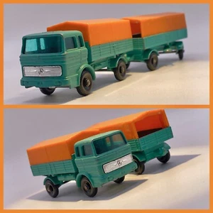 MATCHBOX🔥 Lesney Vintage 1967 MERCEDES BENZ TRUCK & TRAILER - Early BW - Picture 1 of 15