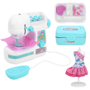 Kids Sewing Machine Toy Kit Portable W/Model Tape Scissor Threader Children WAS