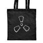 'Radioactive Symbol' Classic Black Tote Shopper Bag (ZB00002446)