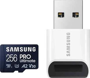 Samsung PRO Ultimate R200/W130 microSDXC 256GB USB-Kit, UHS-I U3, A2, Class 10 - Afbeelding 1 van 1
