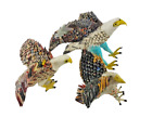 Bird Paper Sculpture Origami Magazine Papier-Mache Prison Art Colorful Set 3