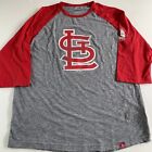 St. Louis Cardinals Ozzie Smith 1 Cooperstown Majestic 3/4 Sleeve Shirt Size Lg
