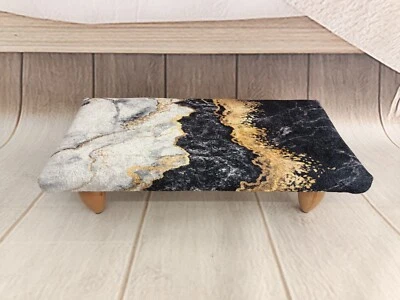 Stylish stool Single stool Upholstered footstool Dorm stool OfficeDesk footrest - Image 1 of 4