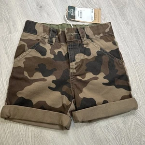 Woolrich Boys kids Camouflage Camo Shorts Sz 4 100% Cotton brand since 1830 - Picture 1 of 6